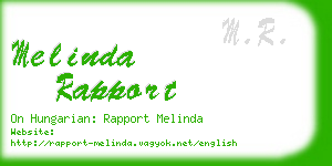 melinda rapport business card